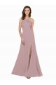 Keyhole Back Sleeveless Jewel Neck A-Line Stretch Crepe Prom Dress / Bridesmaid Dress Worcester