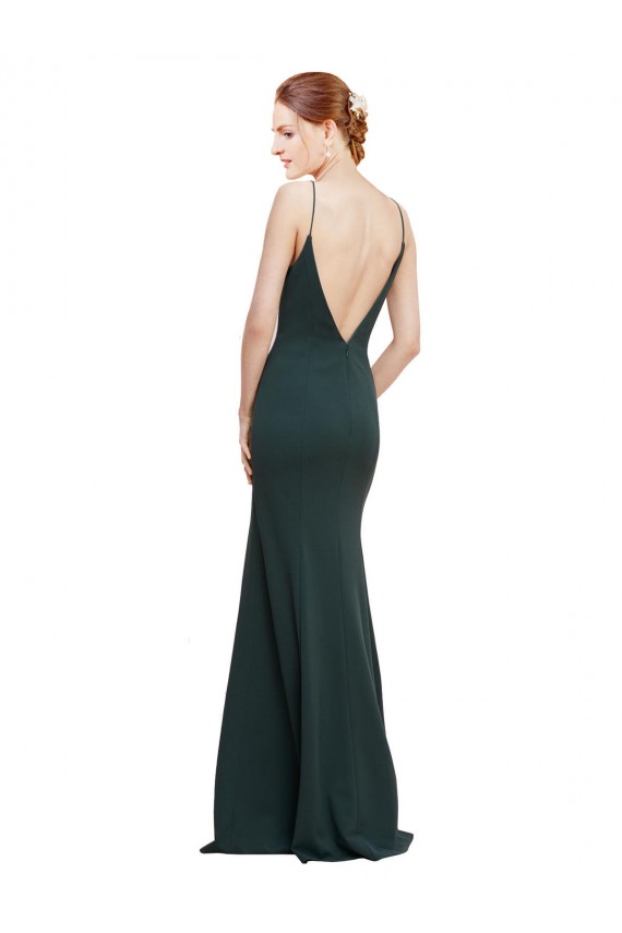 V-Back Pink Sleeveless V-Neck A-Line Stretch Crepe Formal Dress / Bridesmaid Dress Worcester
