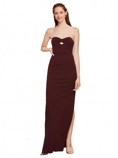Sleeveless Strapless Sheath Stretch Crepe Formal Evening Gown / Prom Dress / Bridesmaid Dress Worcester