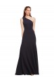 Dark Navy Sleeveless One Shoulder A-Line Stretch Crepe Formal Evening Gown / Prom Dress / Bridesmaid Dress Worcester