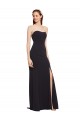 Low Back Dark Navy Sleeveless Strapless A-Line Stretch Crepe Formal Evening Gown / Prom Dress / Bridesmaid Dress Worcester