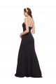 Low Back Dark Navy Sleeveless Strapless A-Line Stretch Crepe Formal Evening Gown / Prom Dress / Bridesmaid Dress Worcester