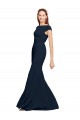 Open Back Sleeveless Boat Neck A-Line Stretch Crepe Formal Evening Gown / Prom Dress / Bridesmaid Dress Worcester