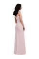 V-Back Sleeveless Spaghetti Straps Trumpet Stretch Crepe Formal Evening Gown / Prom Dress / Bridesmaid Dress Worcester