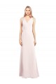 Keyhole Back Pink Sleeveless V-Neck Trumpet Stretch Crepe Semi Formal Evening Dress / Prom Dress / Bridesmaid Dress Worcester
