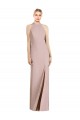 Open Back Sleeveless Halter Neck Trumpet Stretch Crepe Semi Formal Evening Dress / Bridesmaid Dress Worcester