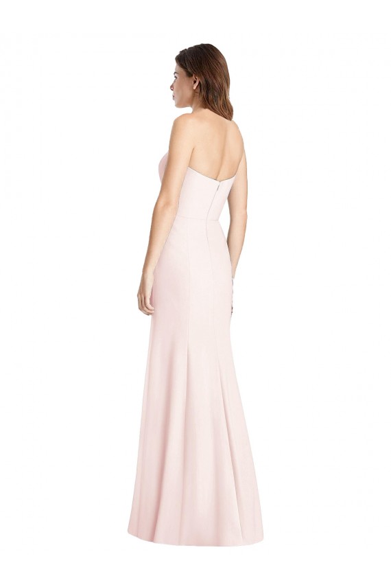 Low Back Sleeveless Sweetheart Trumpet Stretch Crepe Semi Formal Evening Dress / Prom Dress / Bridesmaid Dress Worcester