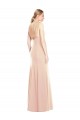 Open Back Nude Sleeveless Bateau Neck Trumpet Stretch Crepe Semi Formal Evening Dress / Prom Dress / Bridesmaid Dress Worcester