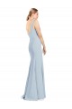Low Back Sleeveless V-Neck Trumpet Stretch Crepe Bridesmaid Dress / Formal Dress Worcester