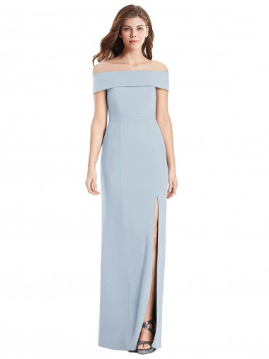 Sleeveless Off the Shoulder Trumpet Stretch Crepe Formal Dress / Bridesmaid Dress Worcester