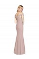 Criss Cross Back Sleeveless Off the Shoulder Trumpet Stretch Crepe Semi Formal Evening Dress / Prom Dress / Bridesmaid Dress Worcester