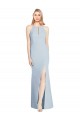 Keyhole Back Sleeveless Halter Neck Trumpet Stretch Crepe Semi Formal Evening Dress / Prom Dress / Bridesmaid Dress Worcester