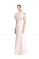 Open Back Pink Cap Sleeves Bateau Neck Trumpet Stretch Crepe Formal Dress / Bridesmaid Dress Worcester
