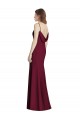 Open Back Sleeveless Bateau Neck Trumpet Stretch Crepe Semi Formal Evening Dress / Bridesmaid Dress Worcester