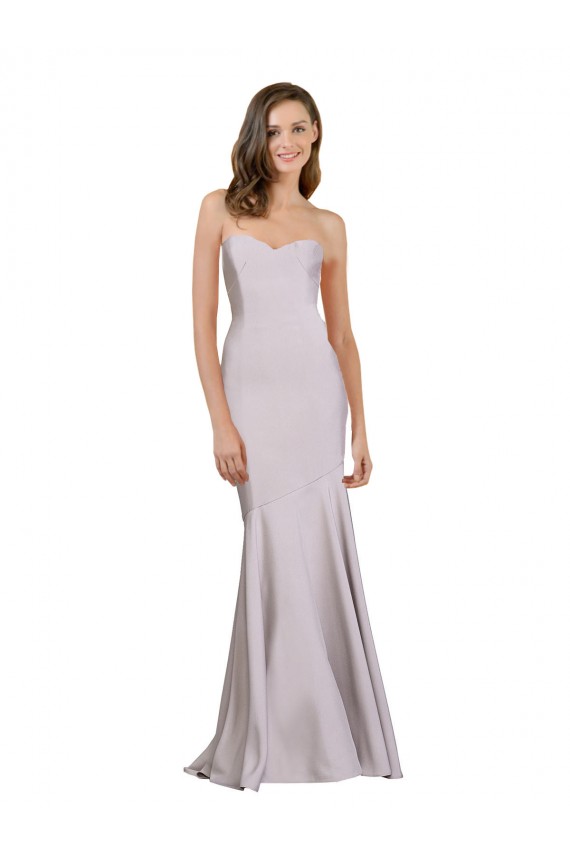 Arctic Lilac Sleeveless Strapless Mermaid Stretch Crepe Prom Dress / Bridesmaid Dress Worcester