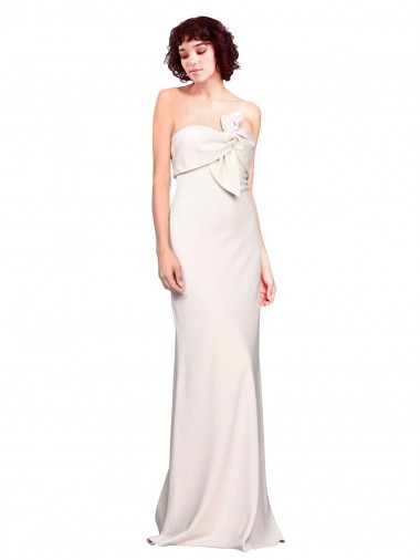 Sleeveless Strapless Mermaid Stretch Crepe Prom Dress / Bridesmaid Dress Worcester