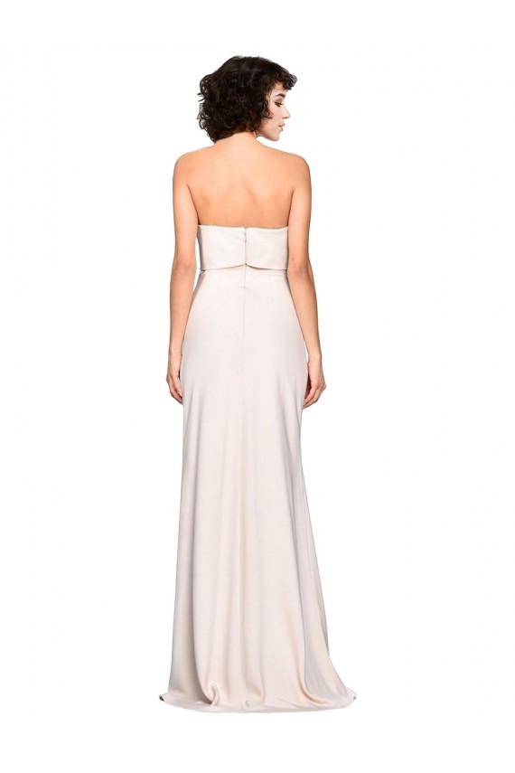 Sleeveless Strapless Mermaid Stretch Crepe Prom Dress / Bridesmaid Dress Worcester