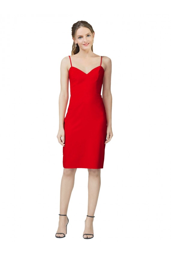 Red Sleeveless Sweetheart Sheath Stretch Crepe Formal Evening Gown / Prom Dress / Bridesmaid Dress Worcester