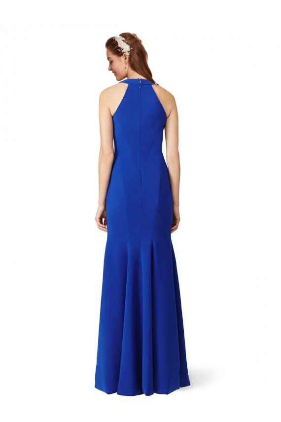 Royal Blue Sleeveless V-Neck Mermaid Stretch Crepe Formal Evening Gown / Prom Dress / Bridesmaid Dress Worcester
