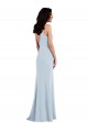 V-Back Sleeveless Spaghetti Straps Trumpet Stretch Crepe Formal Dress / Bridesmaid Dress Worcester