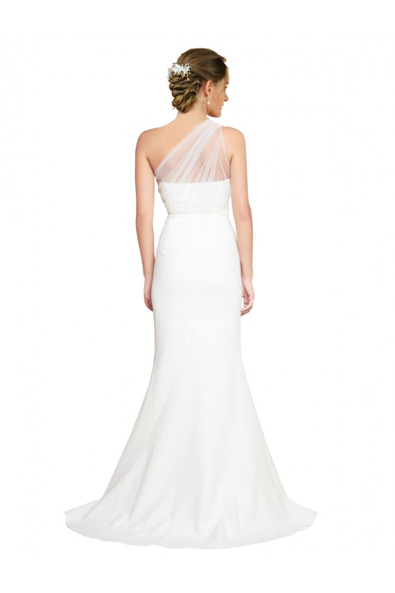 Sleeveless One Shoulder Mermaid Stretch Crepe & Tulle Formal Evening Gown / Bridesmaid Dress Worcester