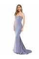 Low Back Smoke Blue Sleeveless Sweetheart Mermaid Stretch Crepe Formal Evening Gown / Prom Dress / Bridesmaid Dress Worcester