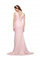 V-Back Sleeveless V-Neck A-Line Stretch Crepe Black Tie Evening Dress / Prom Dress / Bridesmaid Dress Worcester