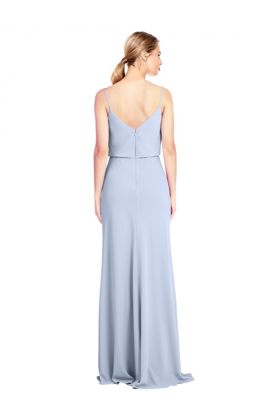 V-Back Sleeveless Cowl Neck Sheath Stretch Crepe Formal Dress / Bridesmaid Dress Worcester