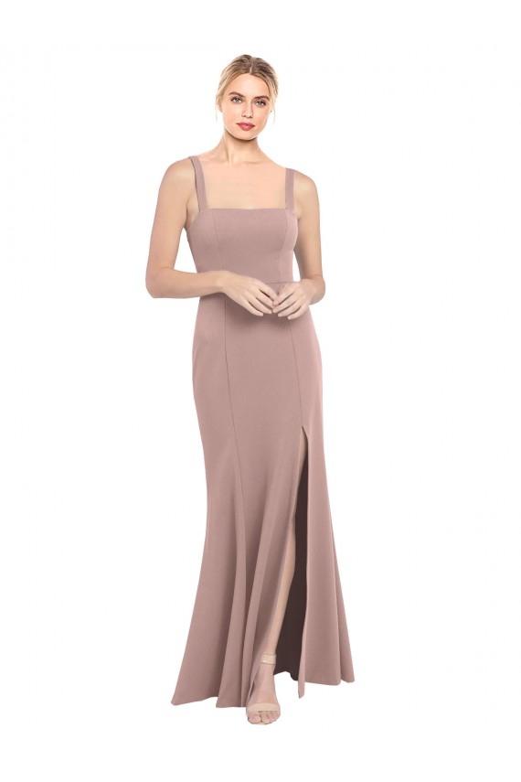 Sleeveless Square Neck Mermaid Stretch Crepe Prom Dress / Bridesmaid Dress Worcester