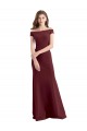 Sleeveless Off the Shoulder Sheath Stretch Crepe Prom Dress / Bridesmaid Dress Worcester
