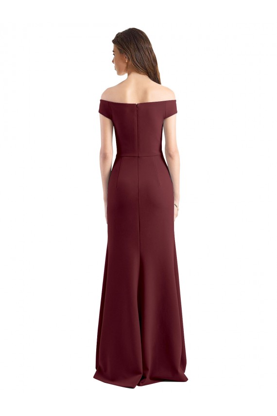 Sleeveless Off the Shoulder Sheath Stretch Crepe Prom Dress / Bridesmaid Dress Worcester