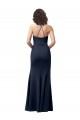 Criss Cross Back Sleeveless Spaghetti Straps Sheath Stretch Crepe Formal Evening Gown / Prom Dress / Bridesmaid Dress Worcester