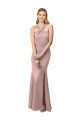 Criss Cross Back Sleeveless Halter Neck Sheath Stretch Crepe Prom Dress / Bridesmaid Dress Worcester