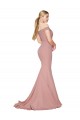 Dusty Pink Sleeveless Off the Shoulder Mermaid Stretch Crepe Formal Evening Gown / Prom Dress / Bridesmaid Dress Worcester