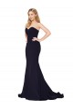 Dark Navy Sleeveless Sweetheart Mermaid Stretch Crepe Formal Evening Gown / Prom Dress / Bridesmaid Dress Worcester