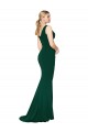 Midnight Green Sleeveless V-Neck Mermaid Stretch Crepe Formal Evening Gown / Prom Dress / Bridesmaid Dress Worcester