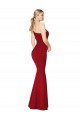 Burgundy Sleeveless One Shoulder Mermaid Stretch Crepe Formal Evening Gown / Prom Dress / Bridesmaid Dress Worcester
