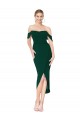 Sleeveless Off the Shoulder Mermaid Stretch Crepe High Low Evening Gown / Prom Dress / Bridesmaid Dress Worcester