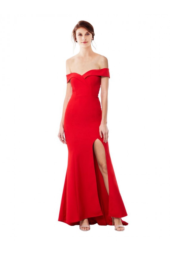 Sleeveless Off the Shoulder Mermaid Stretch Crepe Formal Evening Dress / Prom Dress / Bridesmaid Dress Worcester