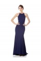 Navy Blue Sleeveless Halter Neck Mermaid Stretch Crepe Bridesmaid Dress / Formal Dress Worcester