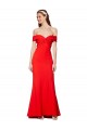 Red Sleeveless Off the Shoulder Mermaid Stretch Crepe Bridesmaid Dress / Formal Dress Worcester