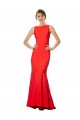 Open Back Sleeveless Halter Neck Mermaid Stretch Crepe Bridesmaid Dress / Evening Gowns Worcester