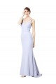 Sleeveless Spaghetti Straps Mermaid Stretch Crepe Evening Gown / Prom Dress / Bridesmaid Dress Worcester