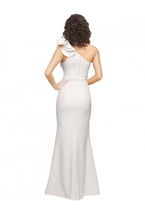 Sleeveless One Shoulder Sheath Stretch Crepe Formal Evening Dress / Bridesmaid Dress Worcester