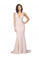 V-Back Sleeveless V-Neck Sheath Stretch Crepe Black Tie Evening Gown / Prom Dress / Bridesmaid Dress Worcester
