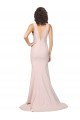 V-Back Sleeveless V-Neck Sheath Stretch Crepe Black Tie Evening Gown / Prom Dress / Bridesmaid Dress Worcester