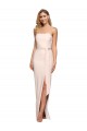 Low Back Nude Sleeveless Strapless Sheath Stretch Crepe Formal Evening Gown / Prom Dress / Bridesmaid Dress Worcester