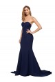Low Back Sleeveless Sweetheart A-Line Stretch Crepe Formal Evening Gown / Prom Dress / Bridesmaid Dress Worcester