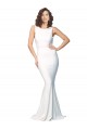 Low Back Sleeveless High Neck Sheath Stretch Crepe Formal Evening Gown / Prom Dress / Bridesmaid Dress Worcester