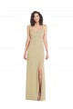 Low Back Sleeveless Square Neck Trumpet Stretch Crepe Formal Evening Gown / Prom Dress / Bridesmaid Dress Worcester
